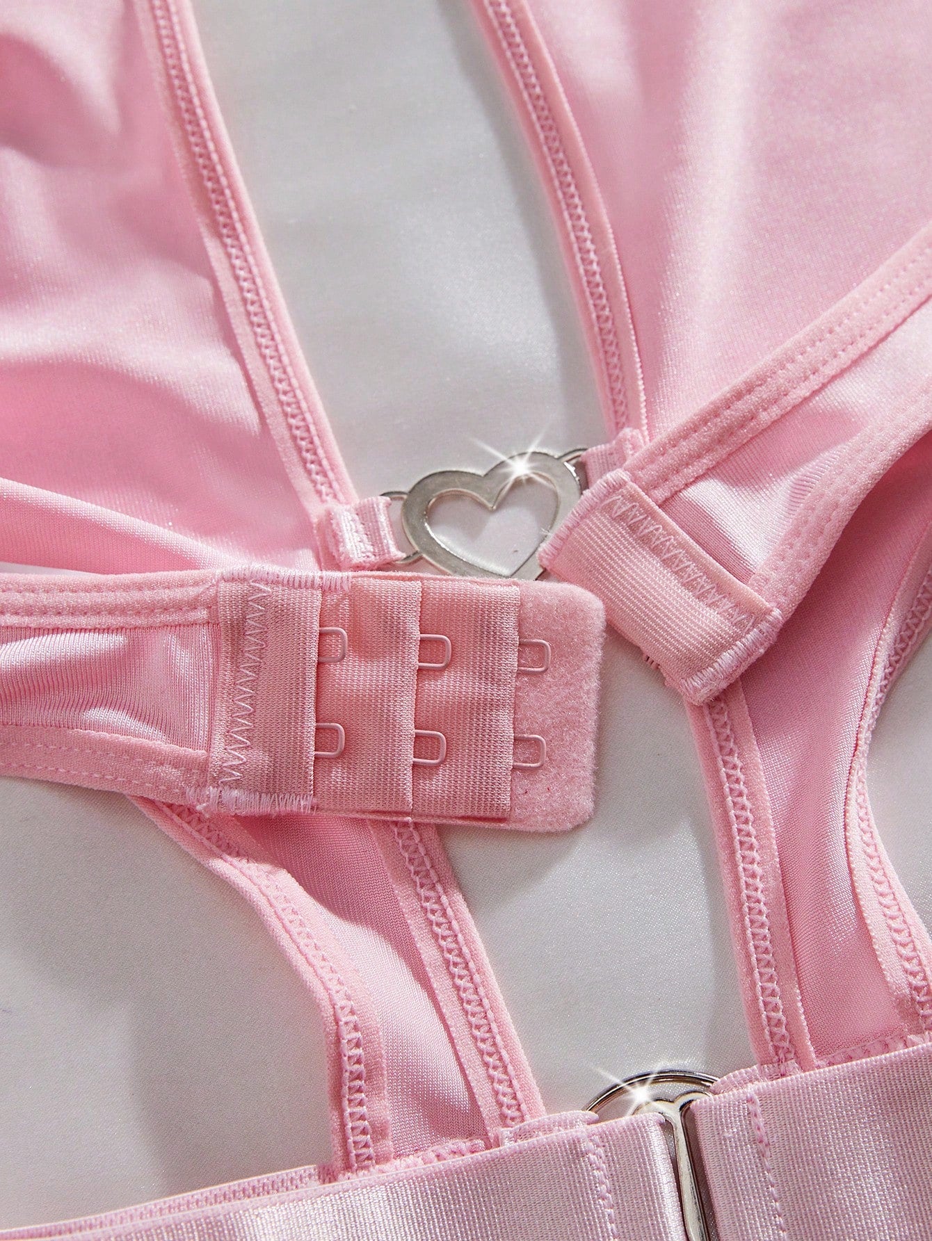 Women’s Pink Halter Bodysuit With Rhinestone Accent