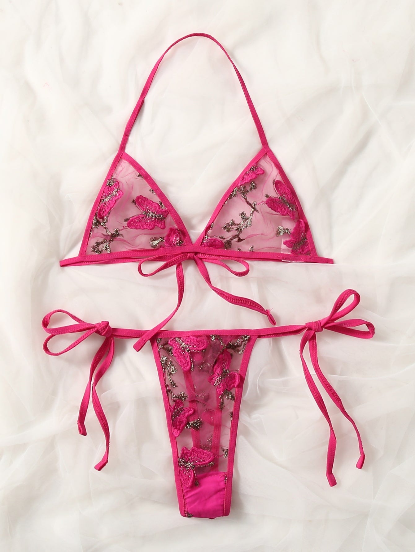 Women’s Butterfly Embroidered Outfit Set
