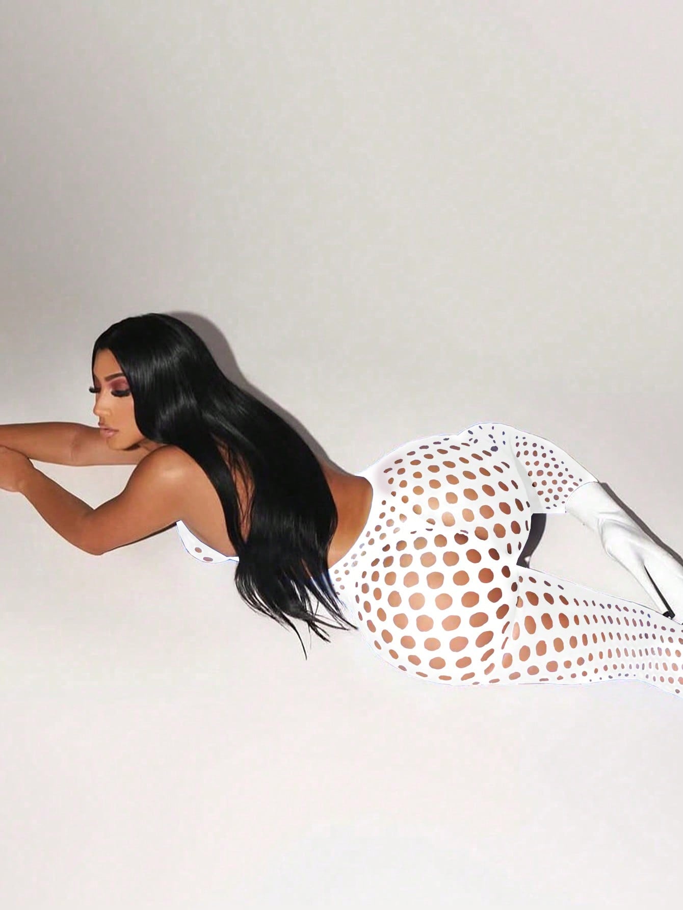 Sexy Lingerie Women Lingeries Long Sleeve Fishnet Body Stocking Leopard Sexy Outfit Body Suits Cut Out Jumpsuit Bikini Cover-Up