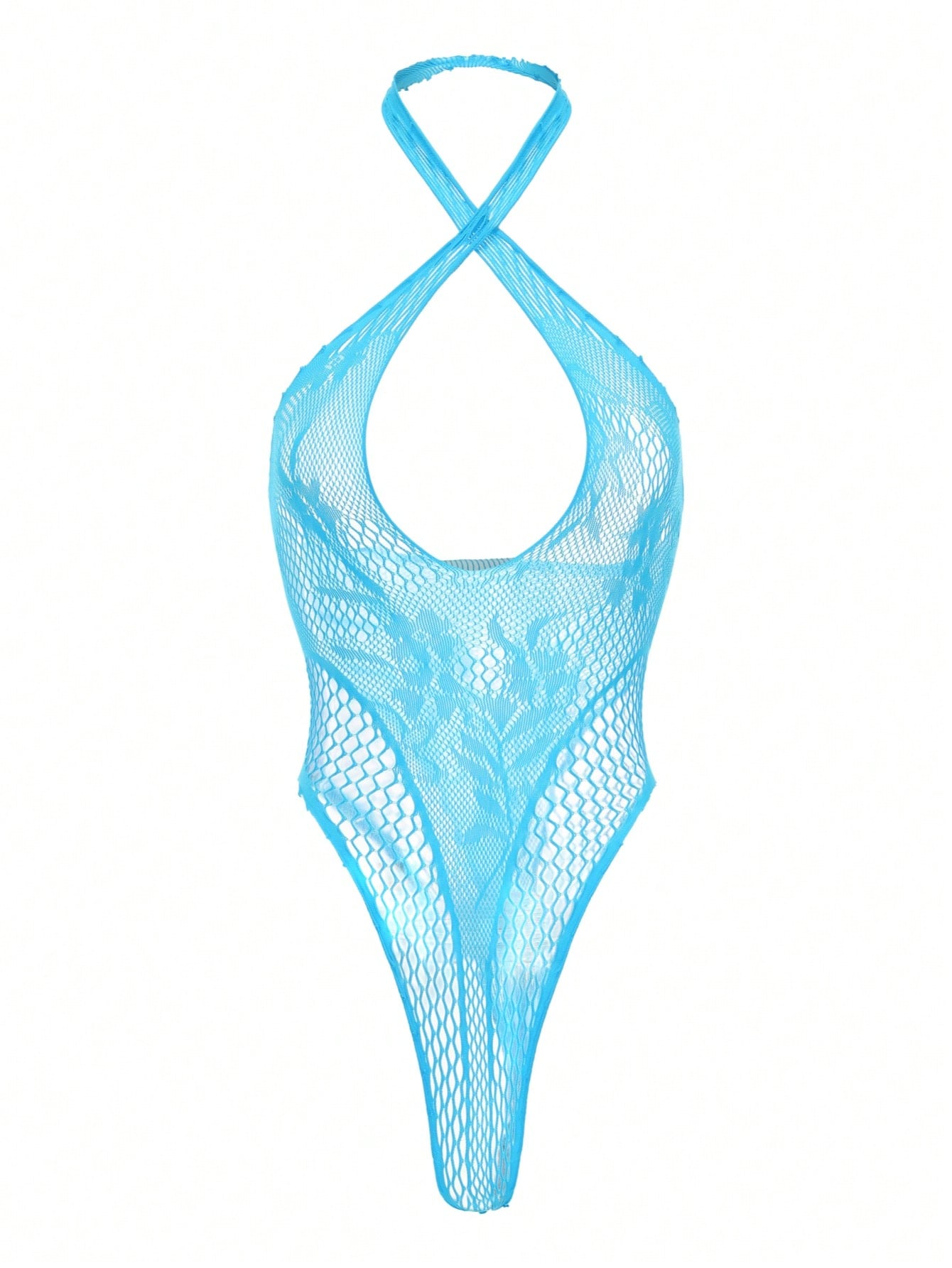 Women's Sexy Fishnet Bodysuit, Sleeveless High Stretch Fishnet Bodysuit, Suitable For Beach, Seaside, Party For Going Out