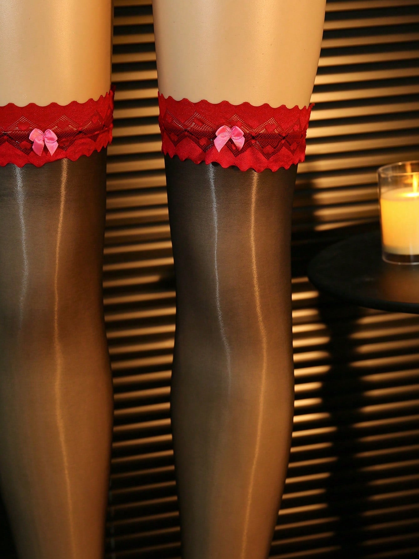 3-Piece Sexy Bodystocking Set with Fishnet Stockings