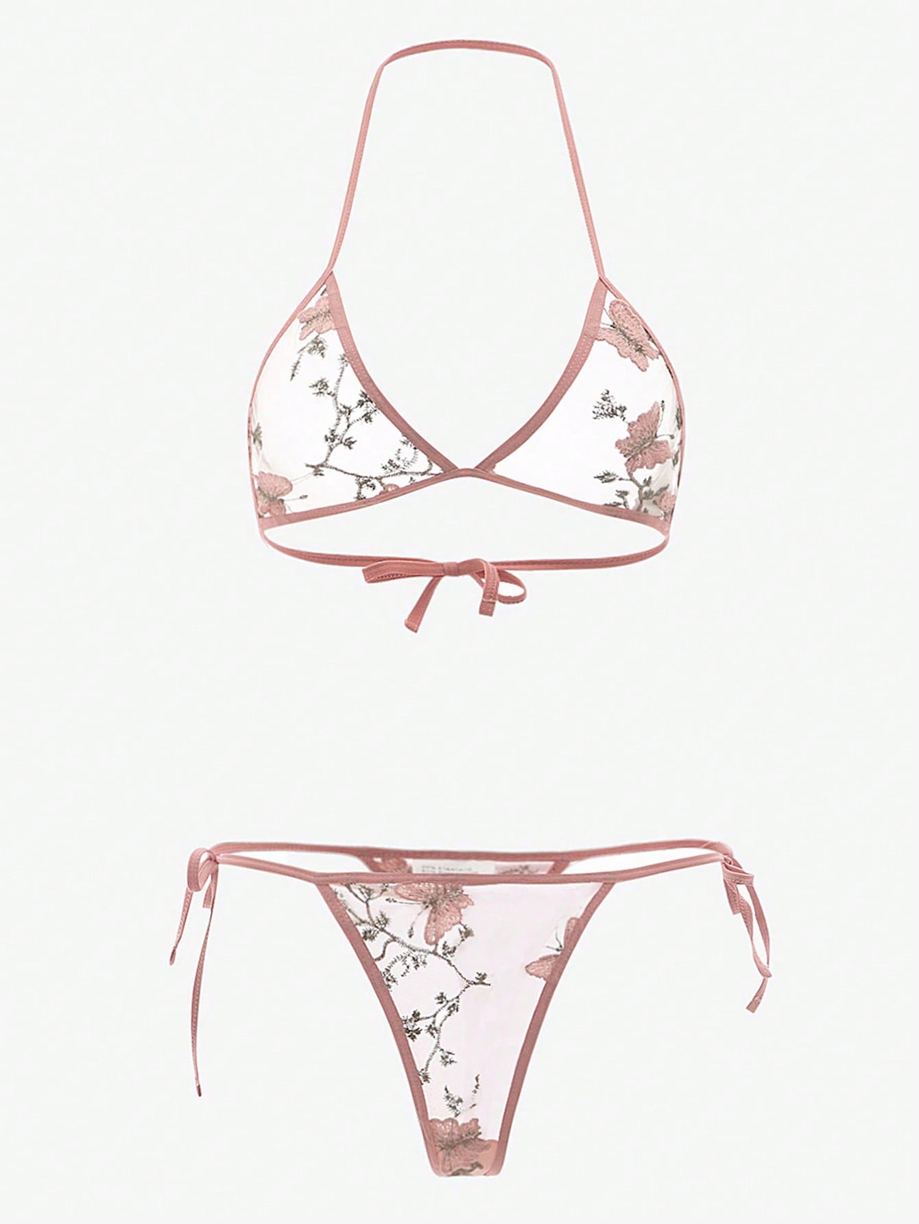 Women’s Butterfly Embroidered Outfit Set
