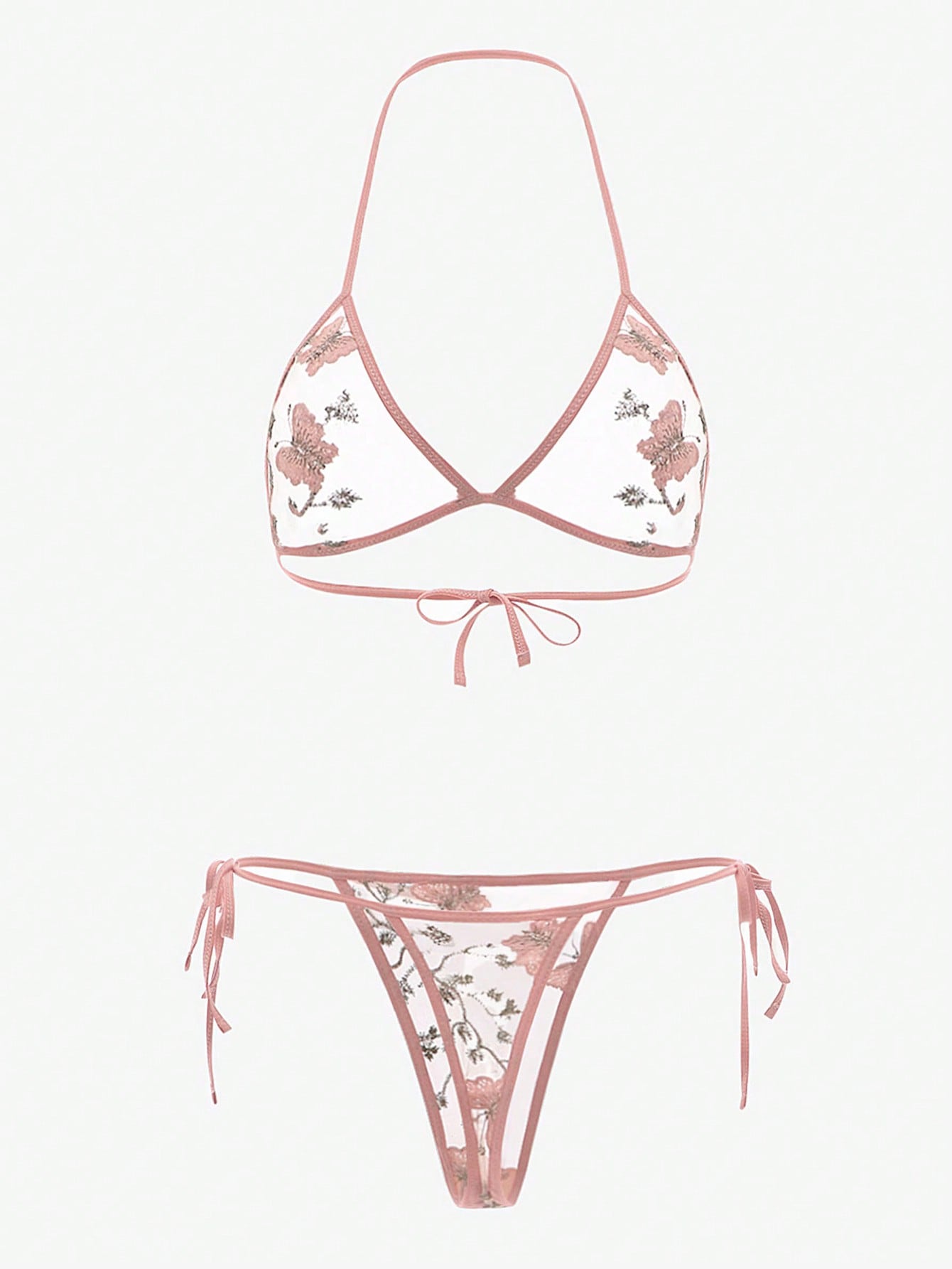 Women’s Butterfly Embroidered Outfit Set