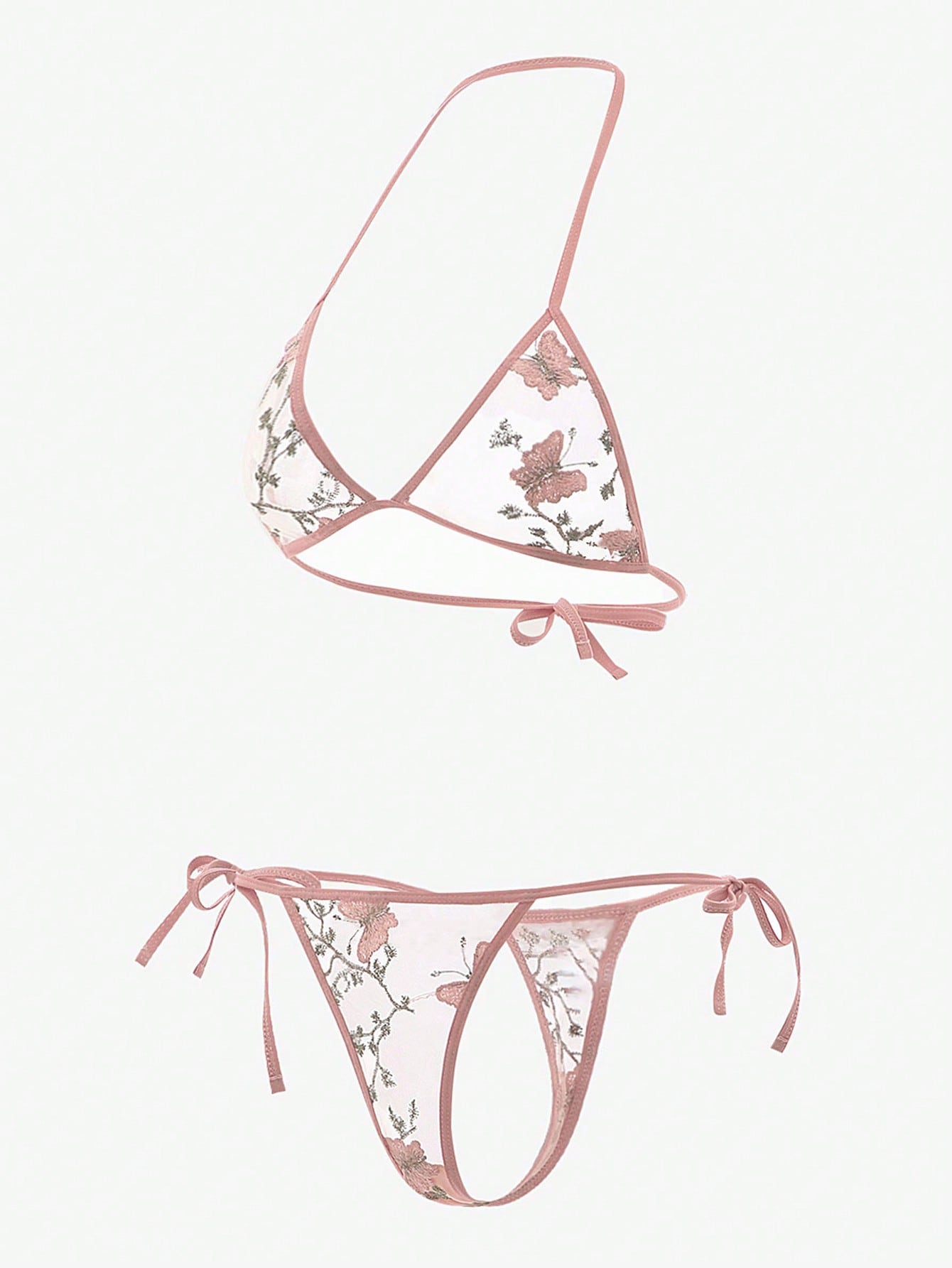 Women’s Butterfly Embroidered Outfit Set