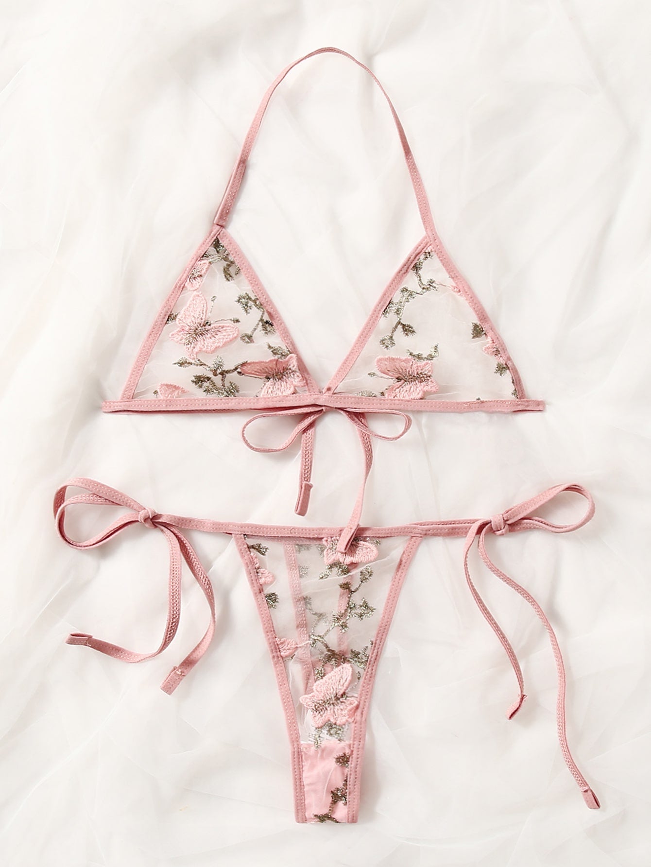 Women’s Butterfly Embroidered Outfit Set
