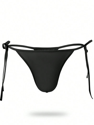 Men’s Casual Shorts In Black With Knot Detail
