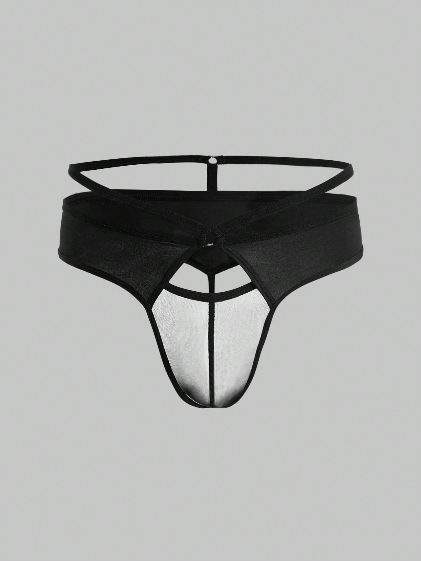 Men’s Lightweight Mesh Shorts With Patchwork Cutout Detail