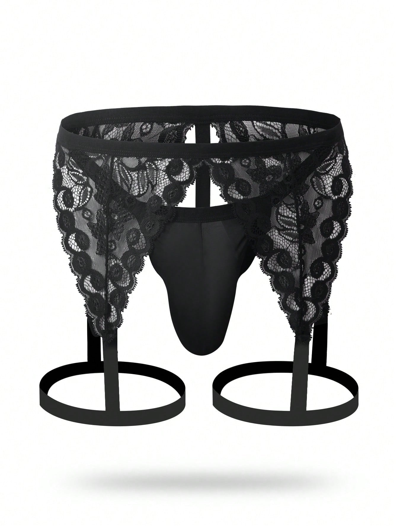 Men’s Lightweight Shorts In Black With Cutout Fabric Design