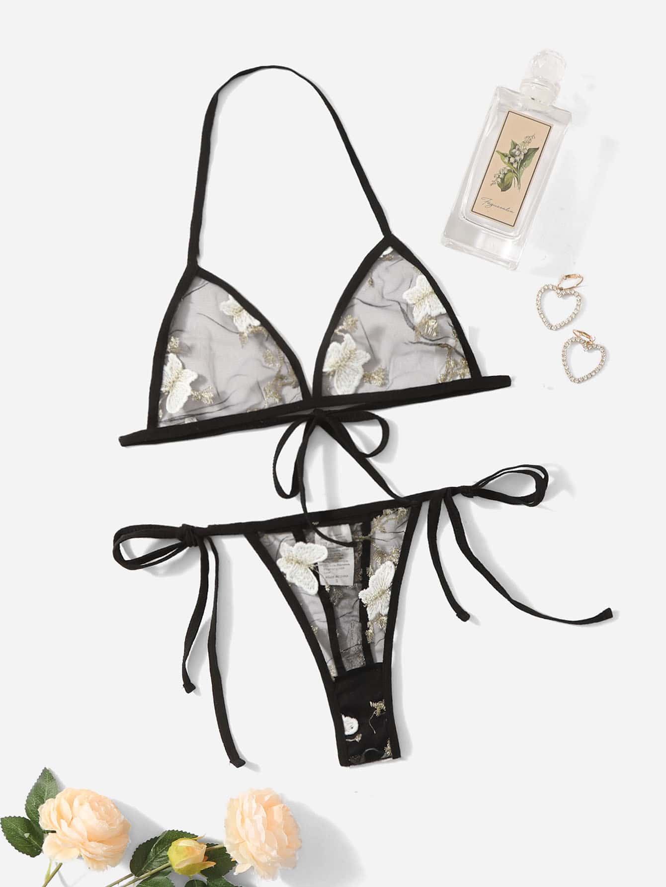 Women’s Butterfly Embroidered Outfit Set