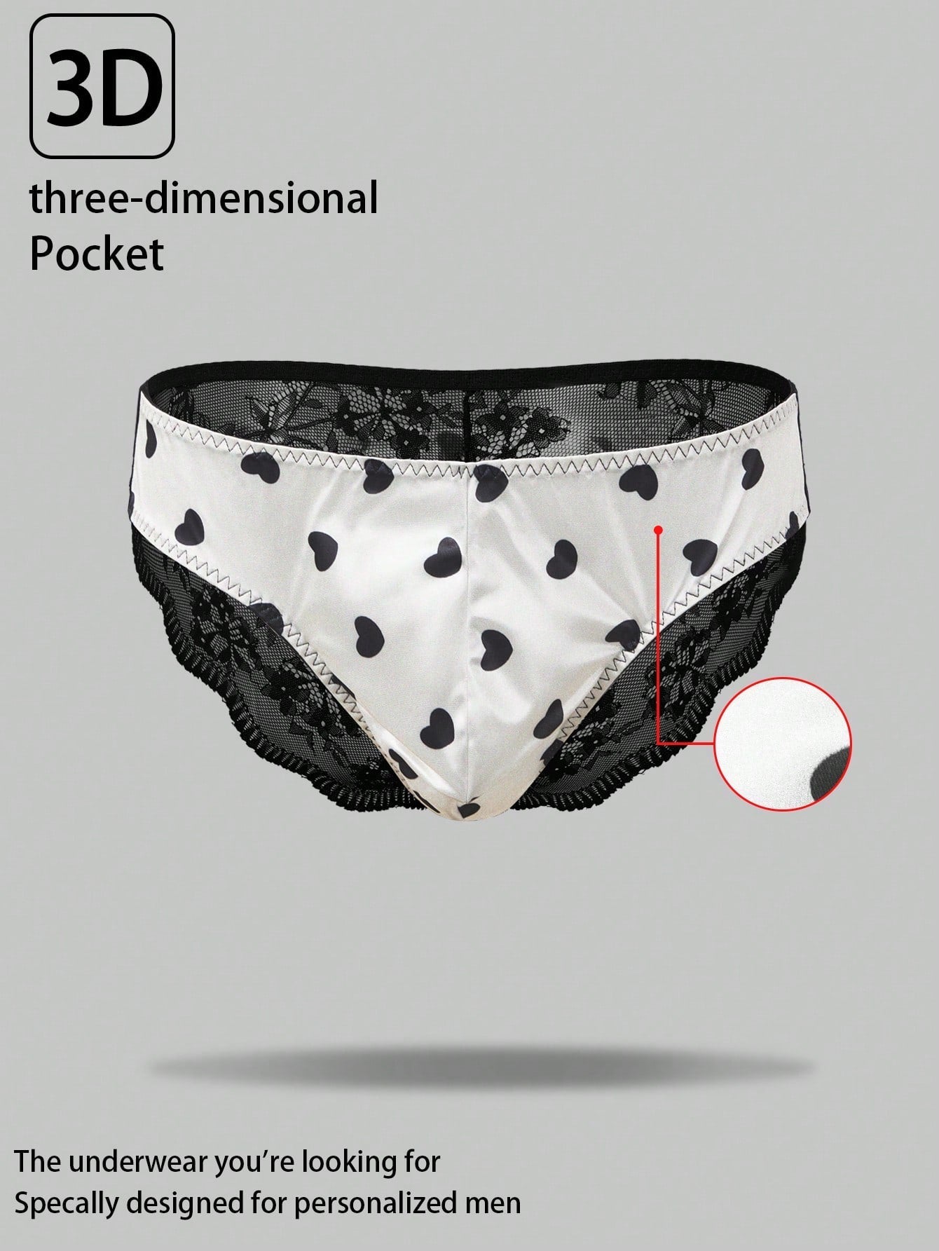 Men's Heart Print Casual Shorts With Soft Breathable Fabric And Stretch Fit