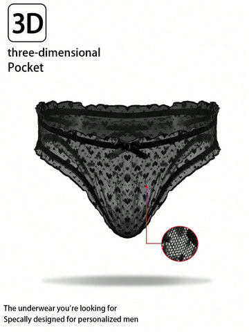 Men's Heart Pattern Casual Shorts In Lightweight Breathable Stretch Fabric