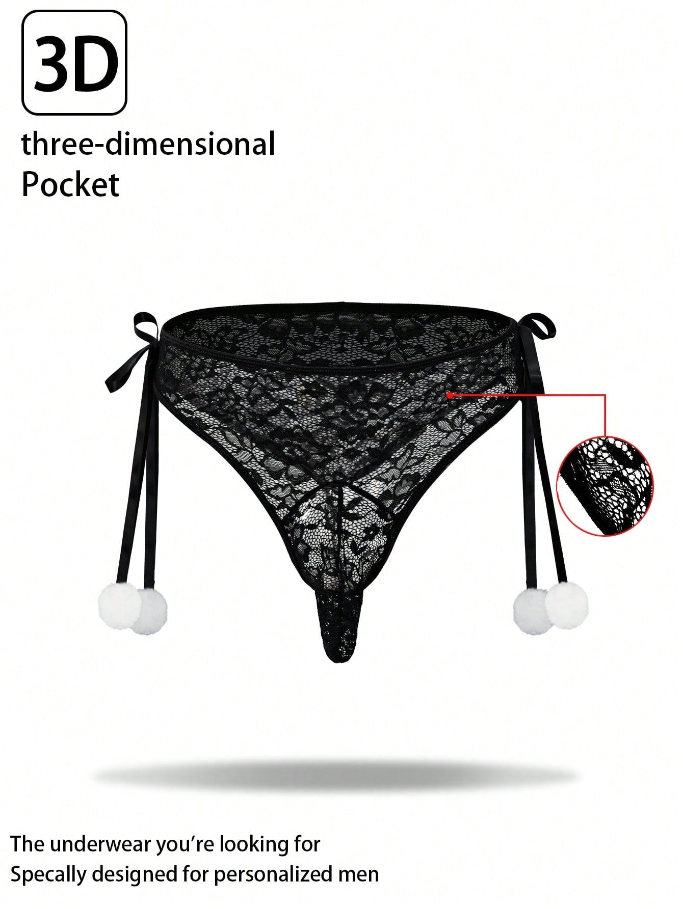 Men’s Lightweight Shorts With Lace Texture, Solid Color
