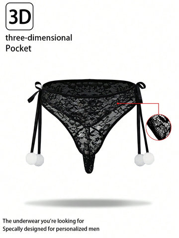 Men’s Lightweight Shorts With Lace Texture, Solid Color