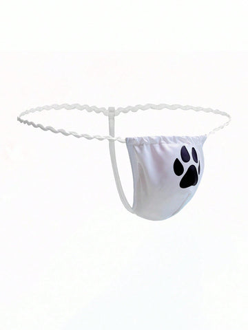 Men’s Lightweight Shorts In White With Cartoon Print