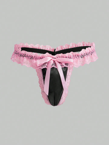 Men’s Casual Outfit With Pink Bow Detail Simple Design