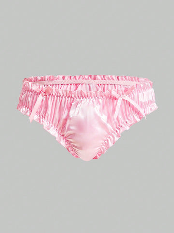 Men's Solid Color Pleated Casual Shorts With Soft Stretch Fabric