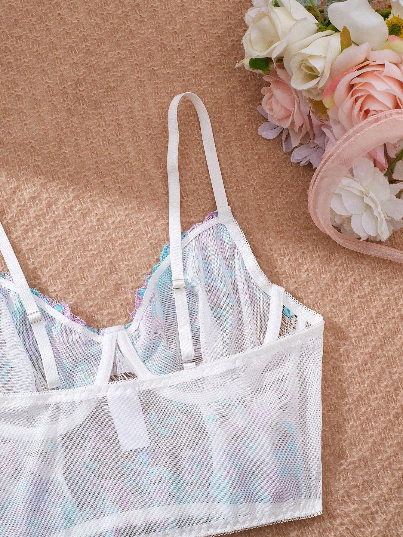 Women’s 2pcs Embroidered Camisole Top And Matching Piece