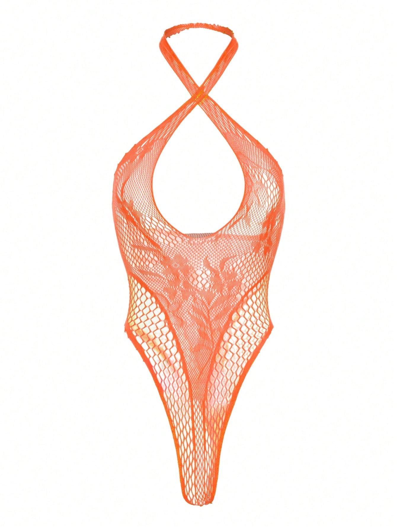 Women's Sexy Fishnet Bodysuit, Sleeveless High Stretch Fishnet Bodysuit, Suitable For Beach, Seaside, Party For Going Out