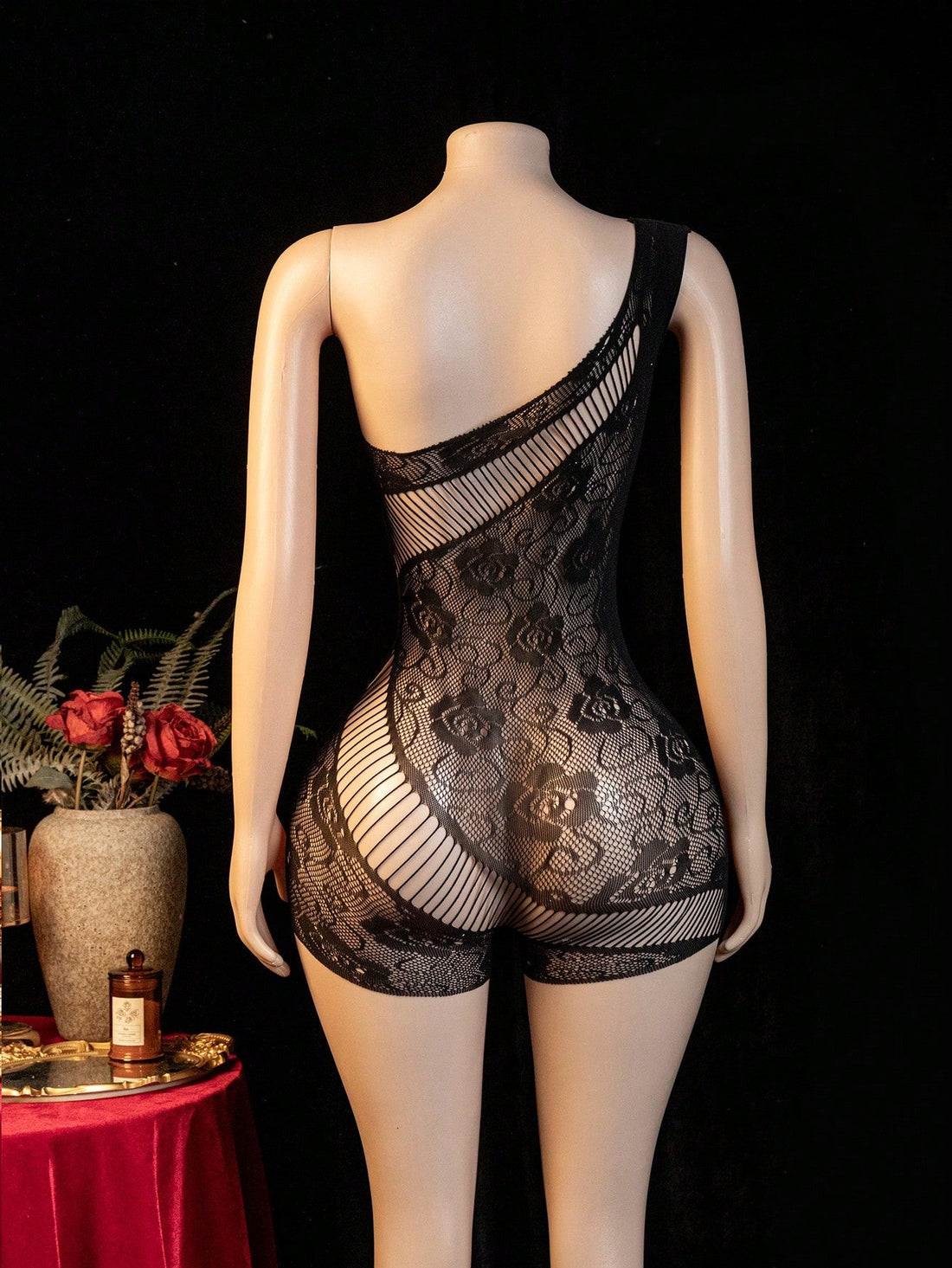 Lace Floral Hollow-Out Sexy Romper