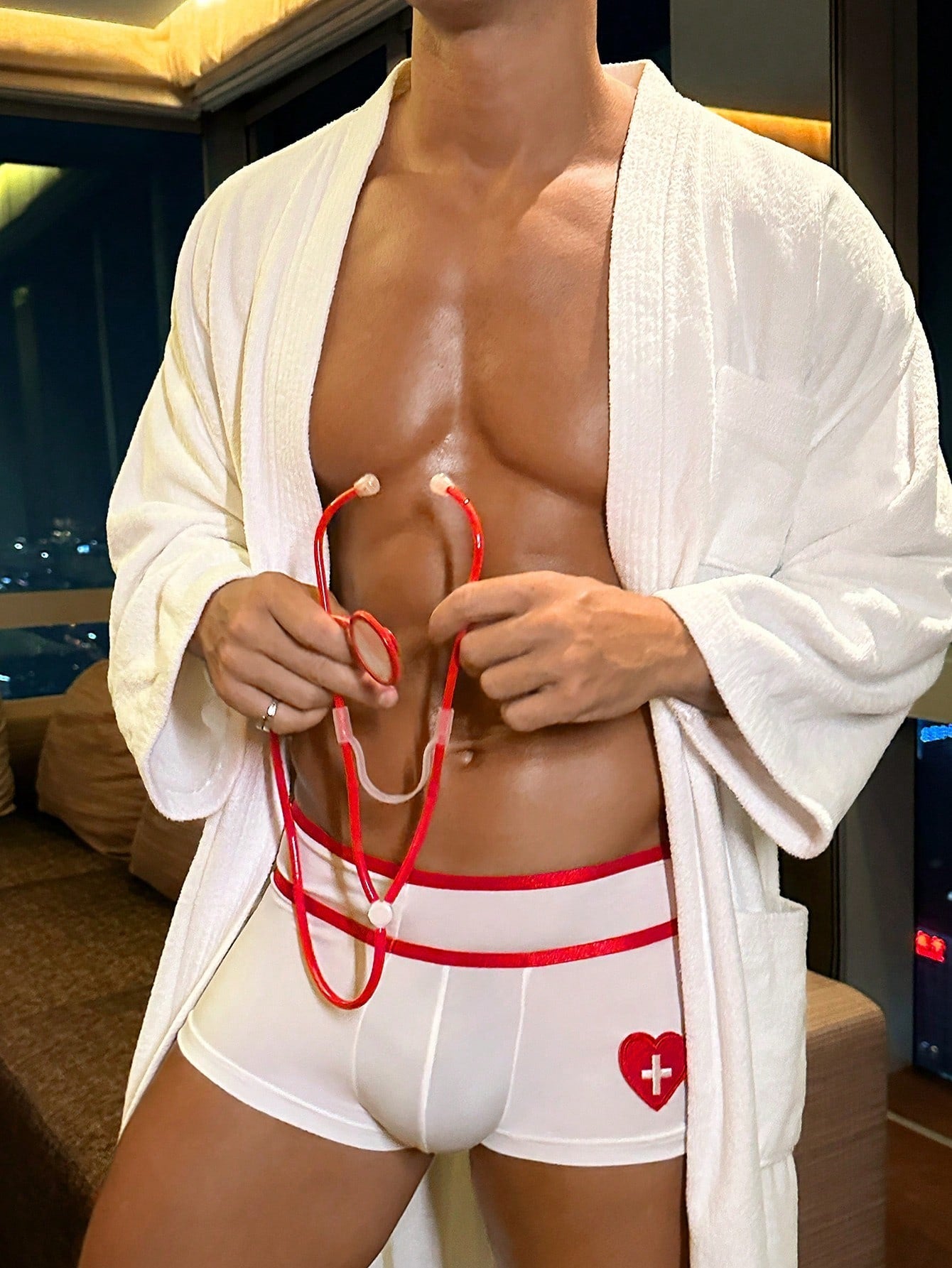 Men’s Casual Costume Set With Pants And Accessories