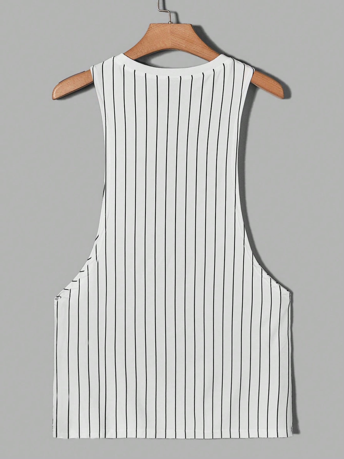 Men Striped & Letter Graphic Sleeveless Tank Top