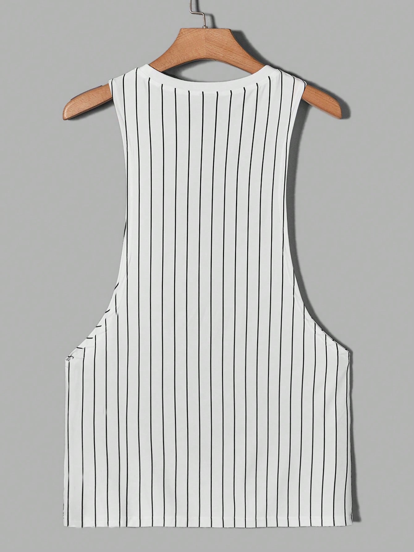 Men Striped & Letter Graphic Sleeveless Tank Top