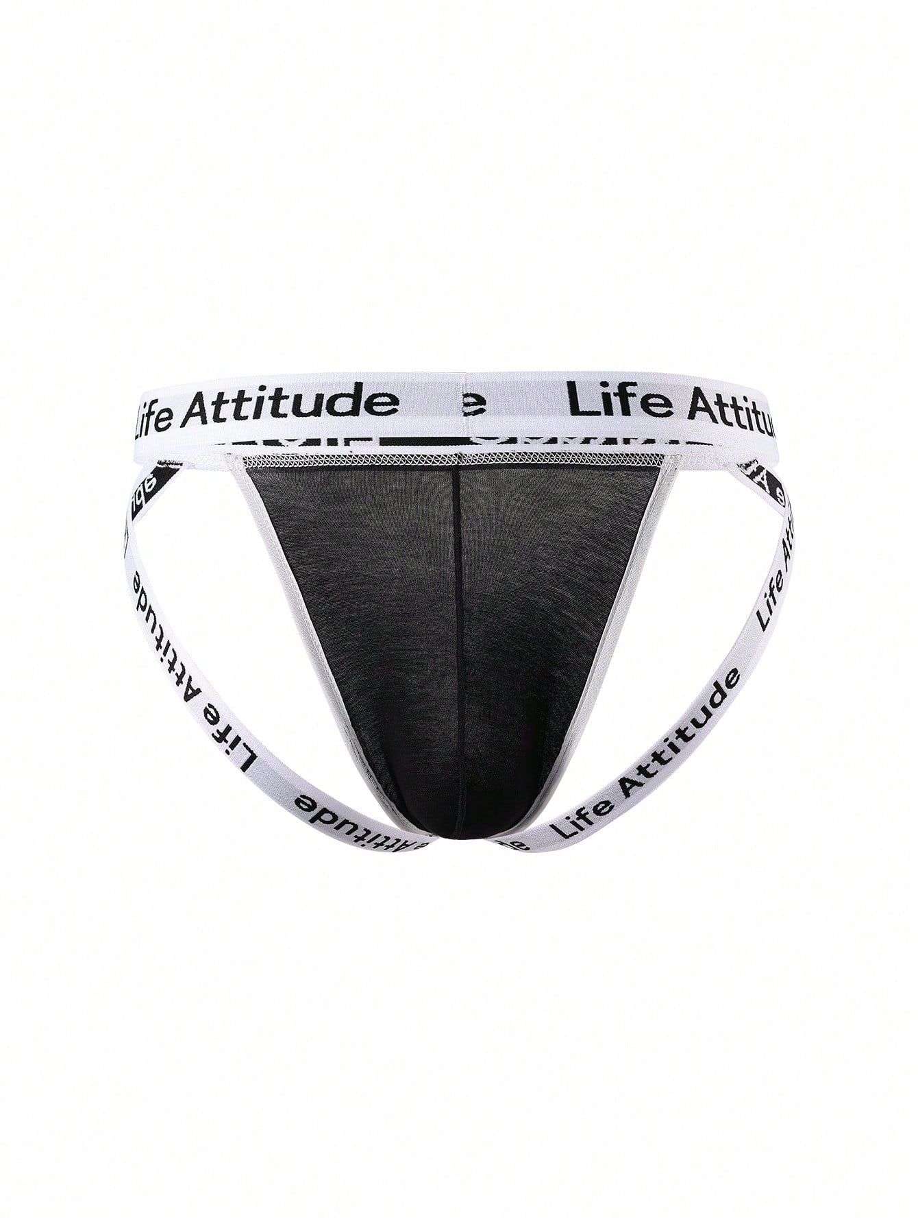 Men’s Casual Shorts With Letter Print And Cutout Design