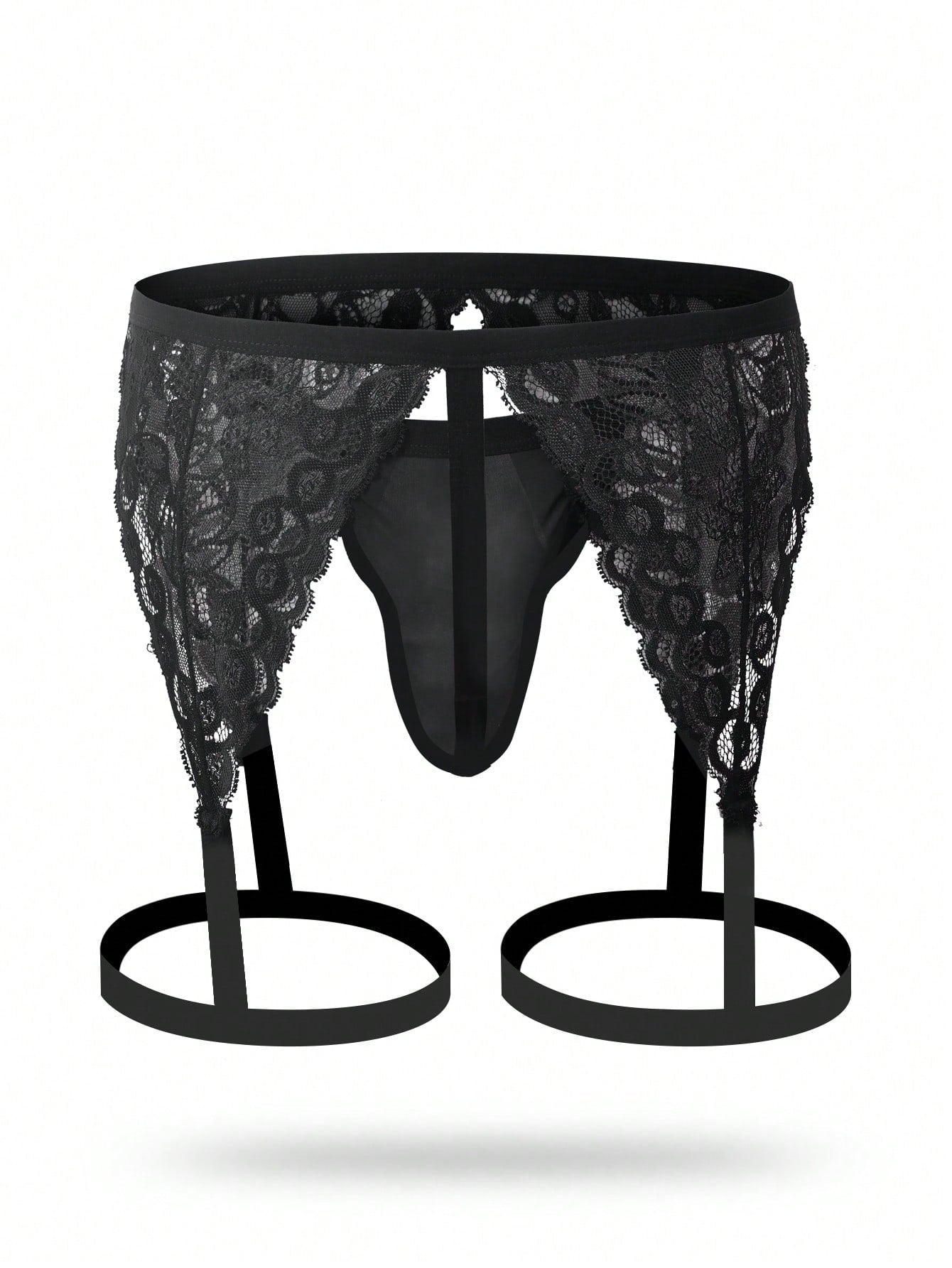 Men’s Lightweight Shorts In Black With Cutout Fabric Design