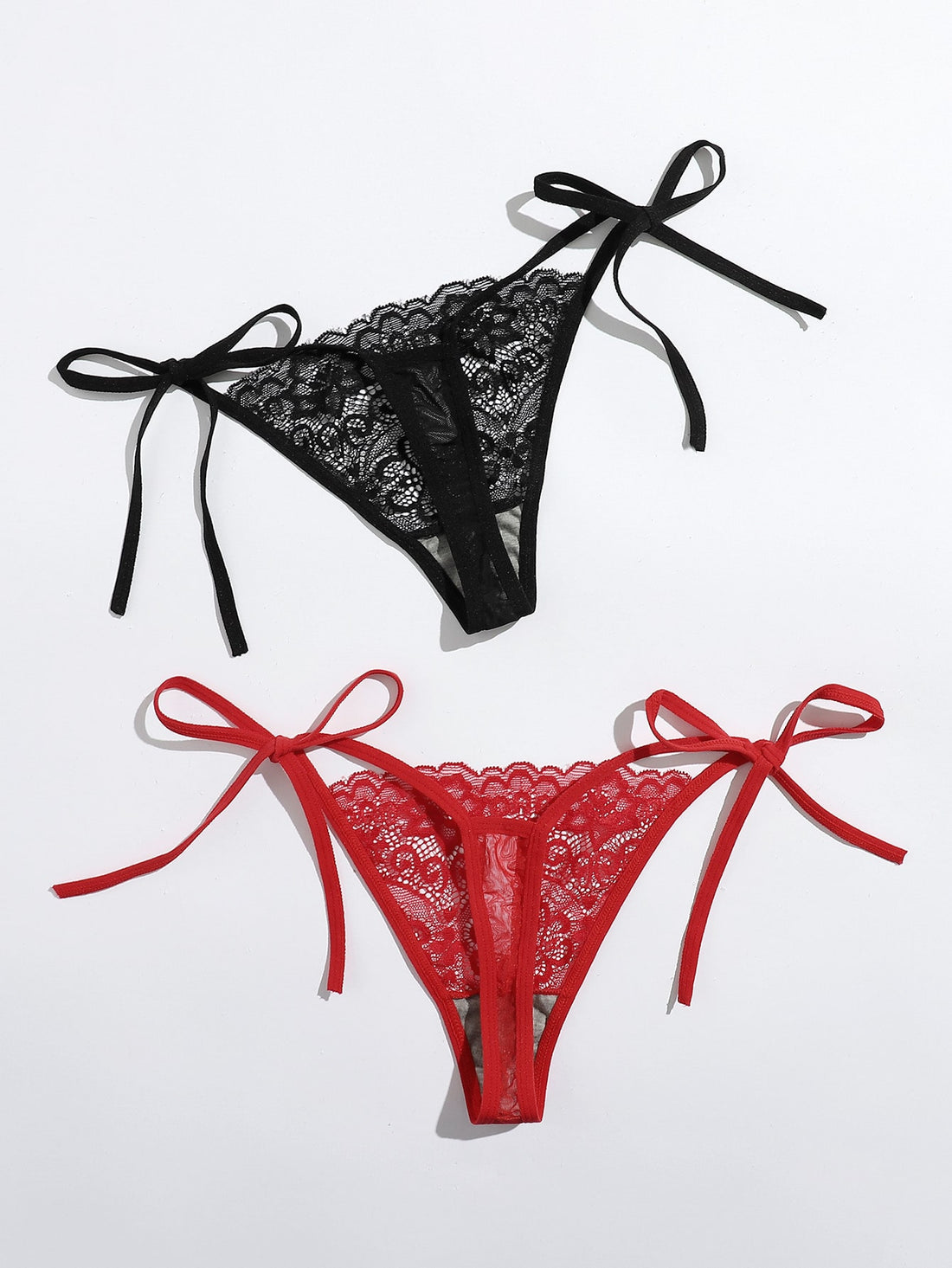 Women’s Floral Pattern Tie Side Apparel Set 2pcs