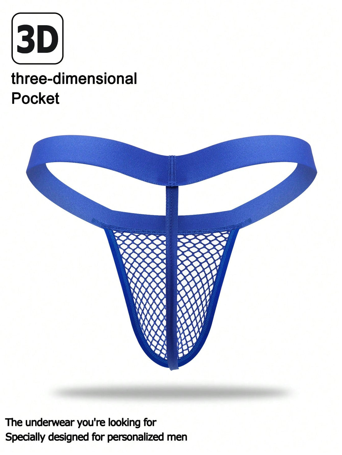 Men’s Breathable Mesh Shorts In Blue With Cutout Detail