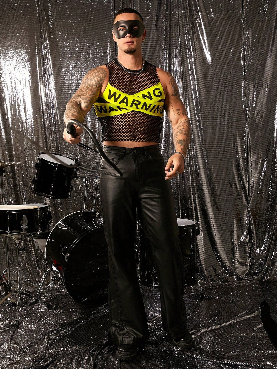 Men's Mesh Round Neck Sleeveless Tank Top