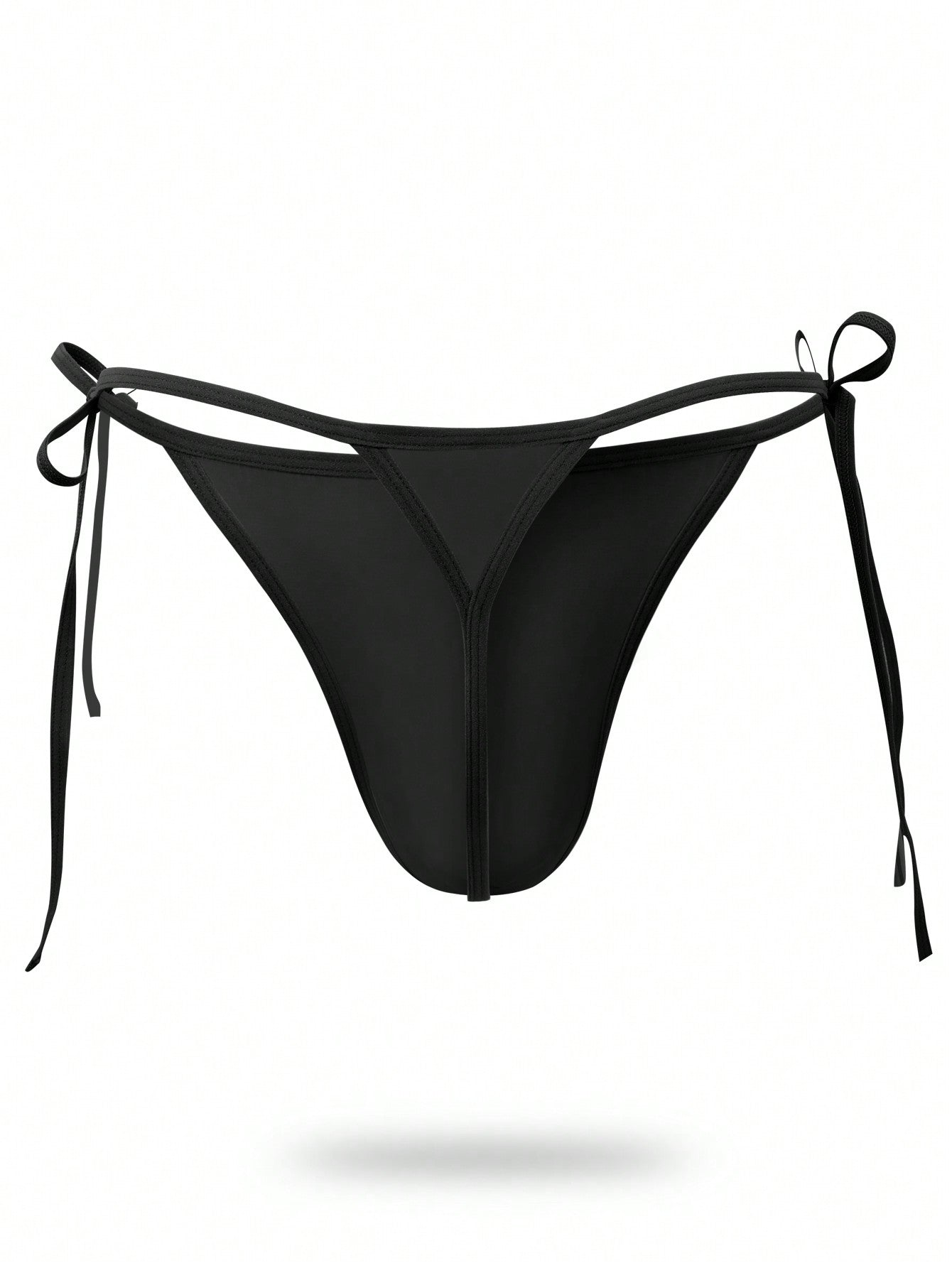 Men’s Casual Shorts In Black With Knot Detail