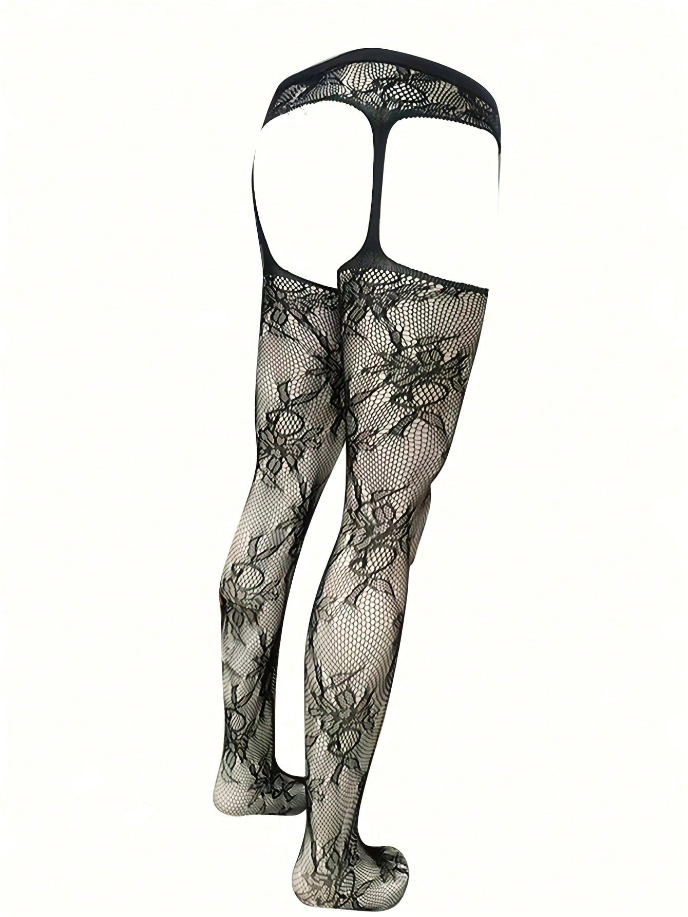 Men’s Fishnet Tights Hollow Pattern Stretch Daily Wear