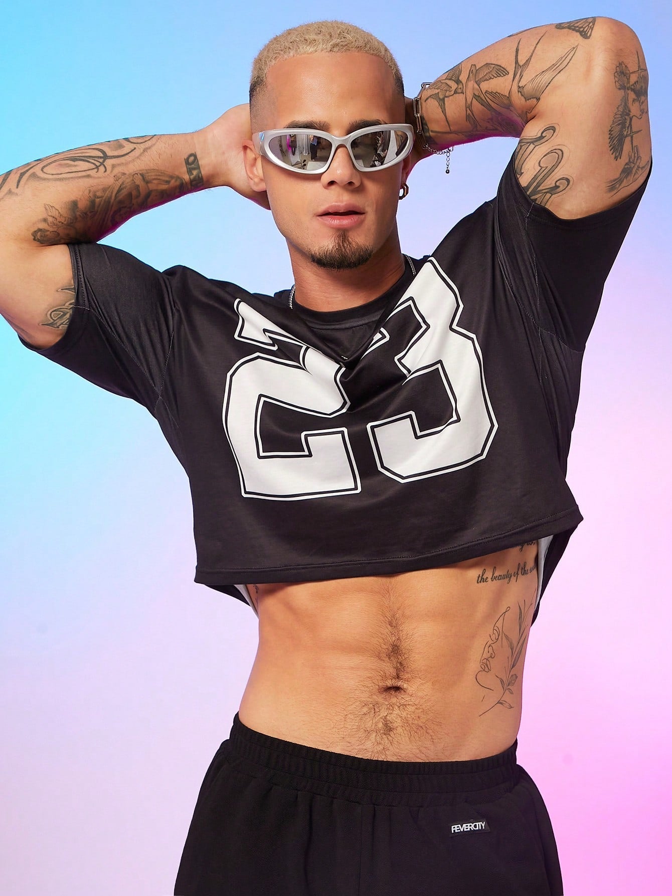 Men's Crew Neck Numeric Print Casual T-Shirt