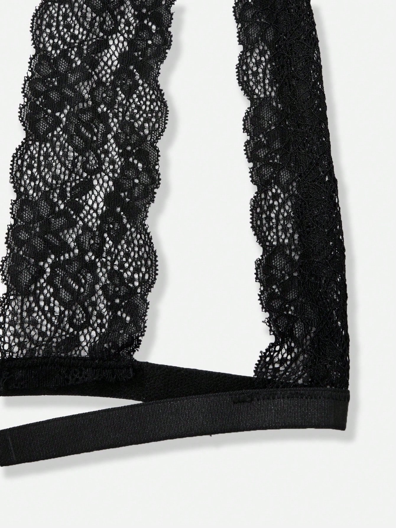 Men’s Low Rise Black Shorts With Lace Waist Detail