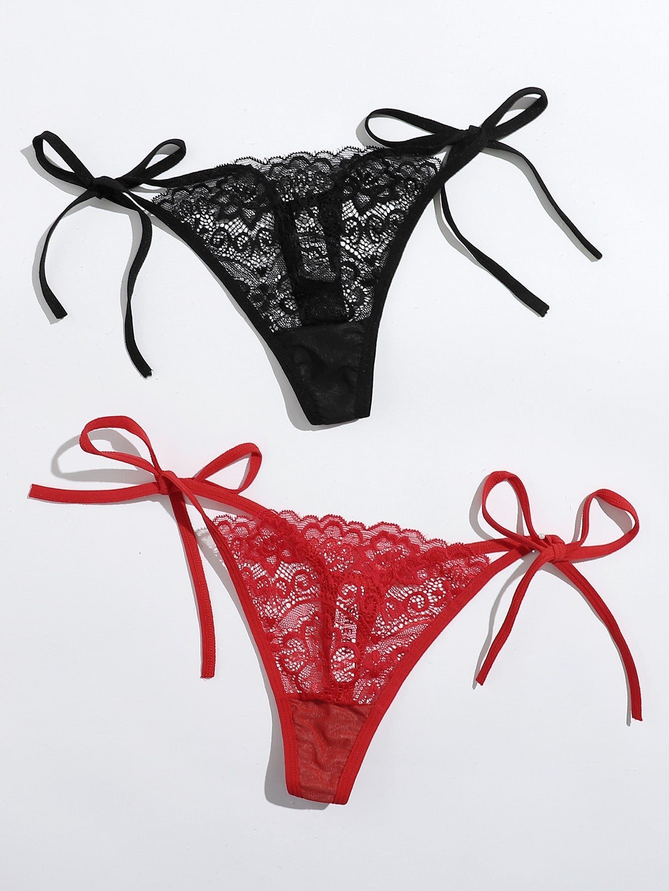 Women’s Floral Pattern Tie Side Apparel Set 2pcs