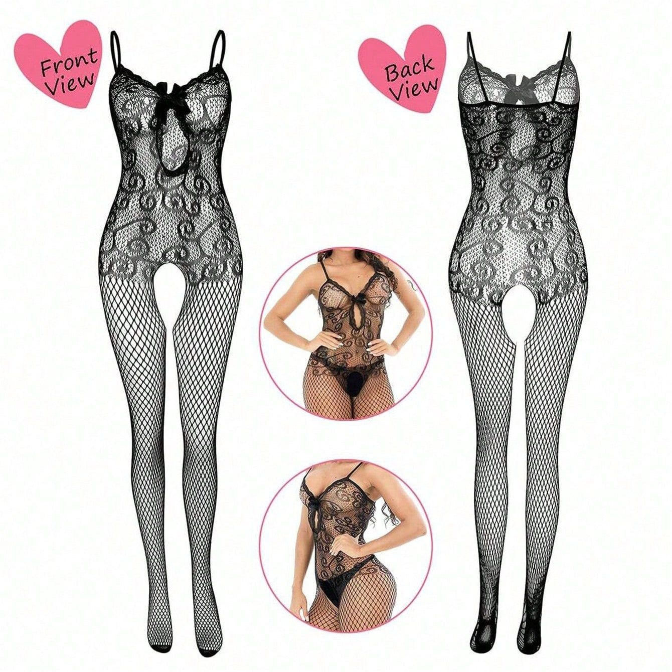4pcs Women’s Floral Pattern Stockings Set For Special Occasions