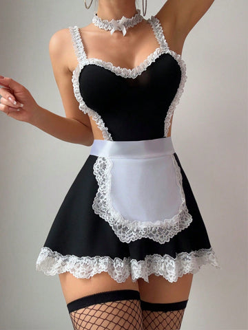 3-Piece Butterfly Lingerie Set with Non-Wired Bra Garter and Neck Ring
