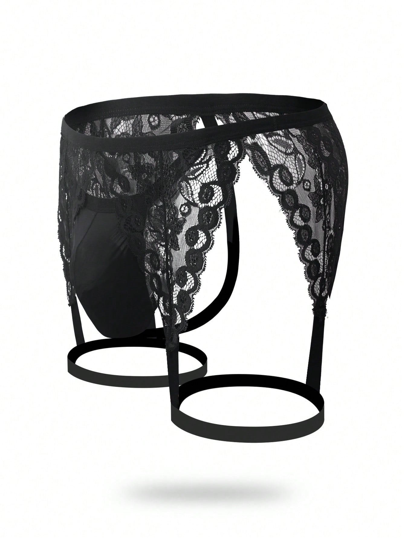 Men’s Lightweight Shorts In Black With Cutout Fabric Design