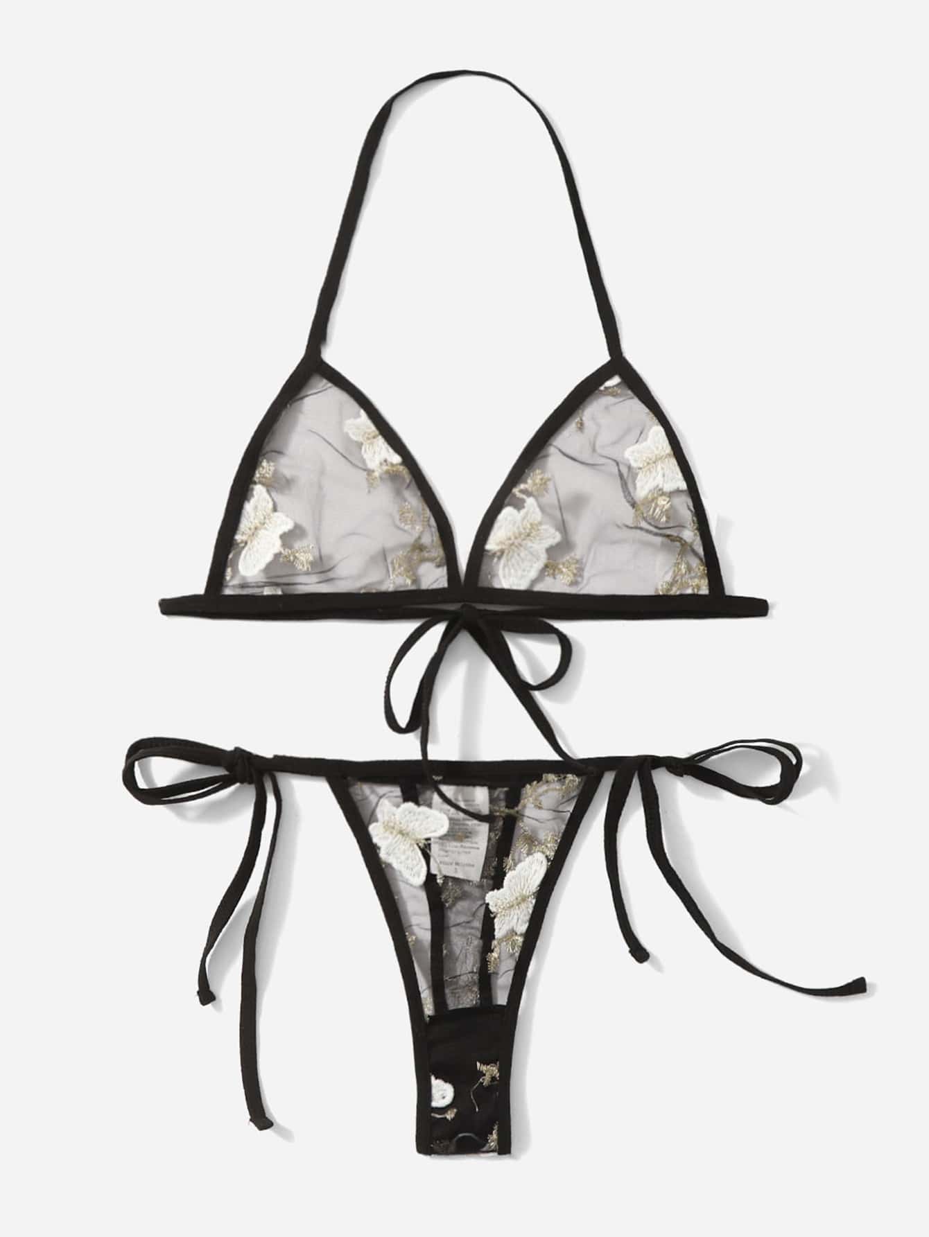 Women’s Butterfly Embroidered Outfit Set