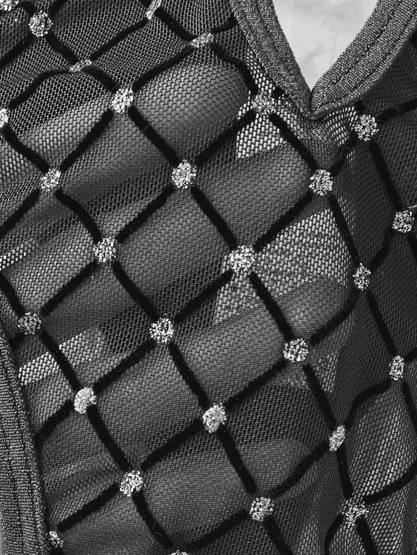 Sexy Rhinestone Halter Neck Bodysuit for Rave