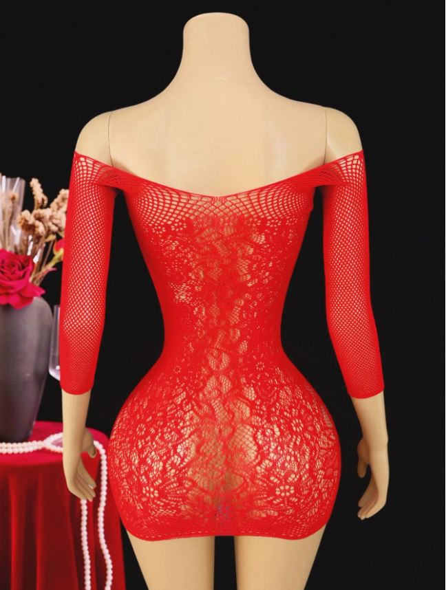 Sexy Fishnet Lingerie Dress Underwear Outer