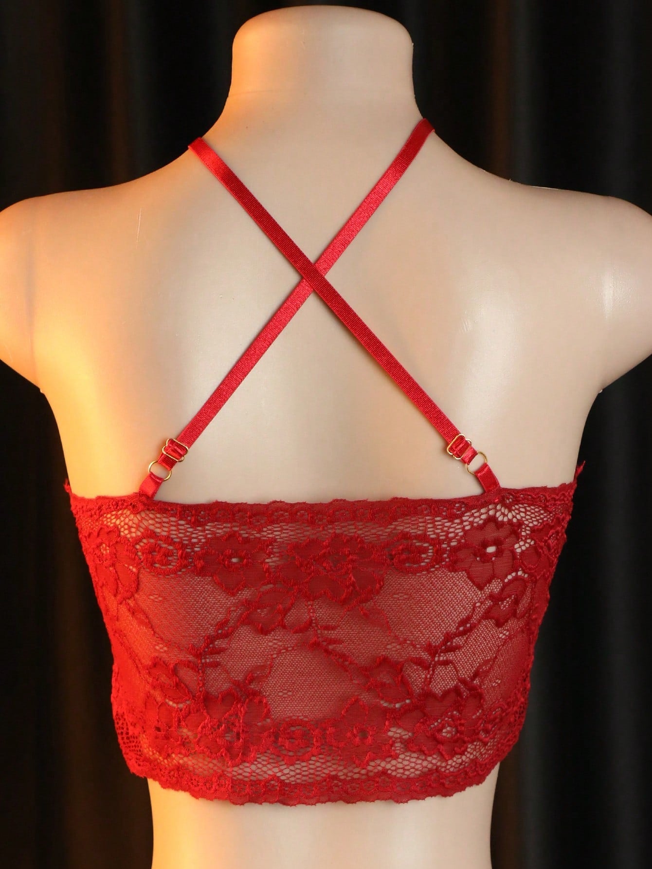 2pcs Women Coordinated Set With Cross Strap Design, Lace Trim Detail And Decorative Bow Accent, Lightweight Fabric Construction, Two-Piece Structure, Suitable For General Wear And Styling