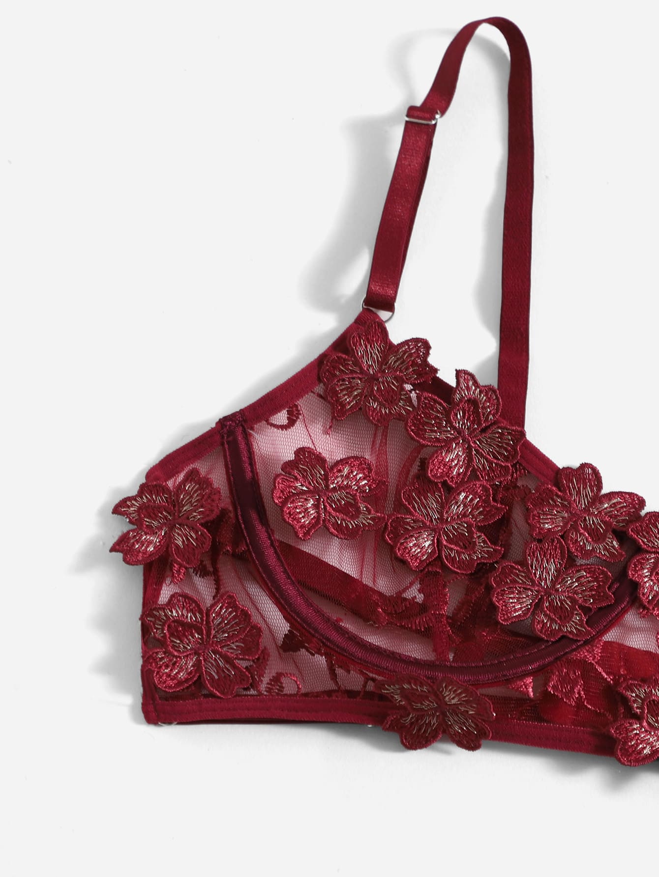 Women’s Floral Embroidery Outfit Set With Strap Detail