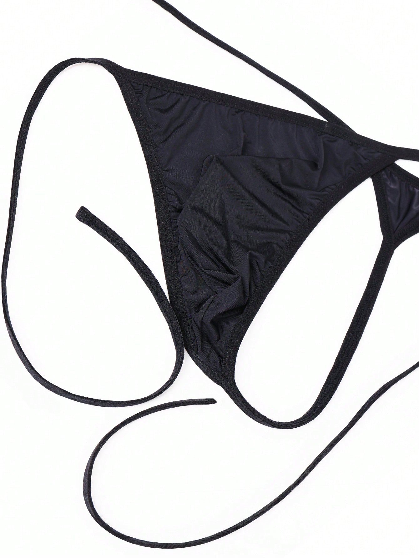 Men’s Casual Shorts In Black With Knot Detail