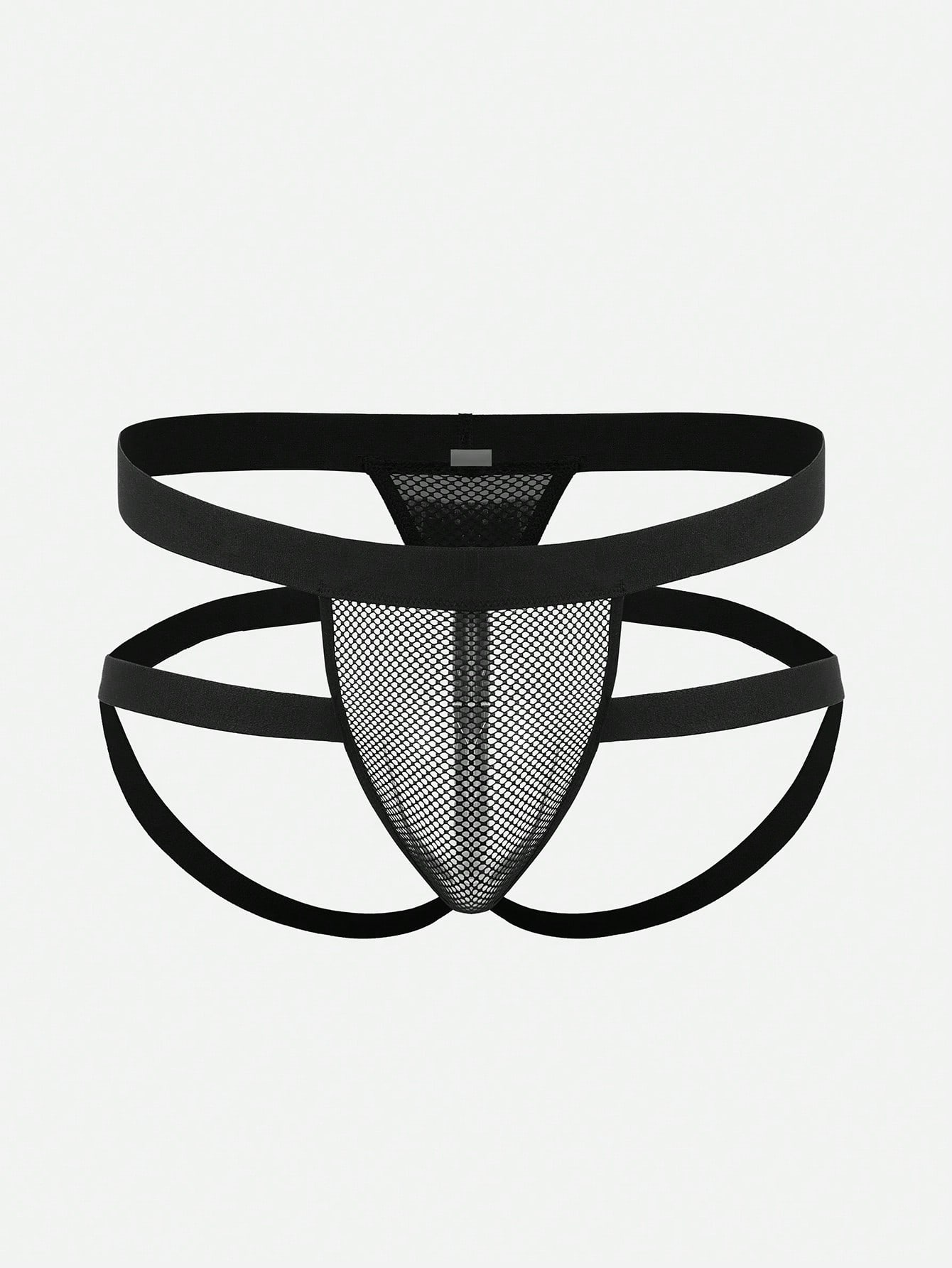Men’s Lightweight Shorts With Hollow Pattern, Elastic Waist