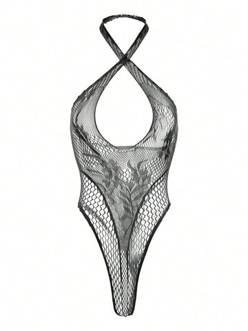 Women’s Blue Stretch Fit Bodysuit For Beach & Party