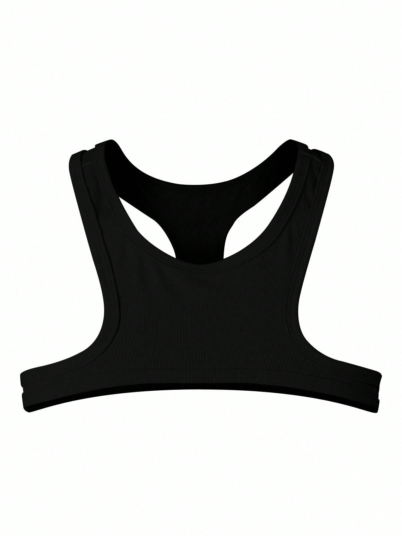 Men's Solid Color Cutout Round Neck Slim Fit Tank Top