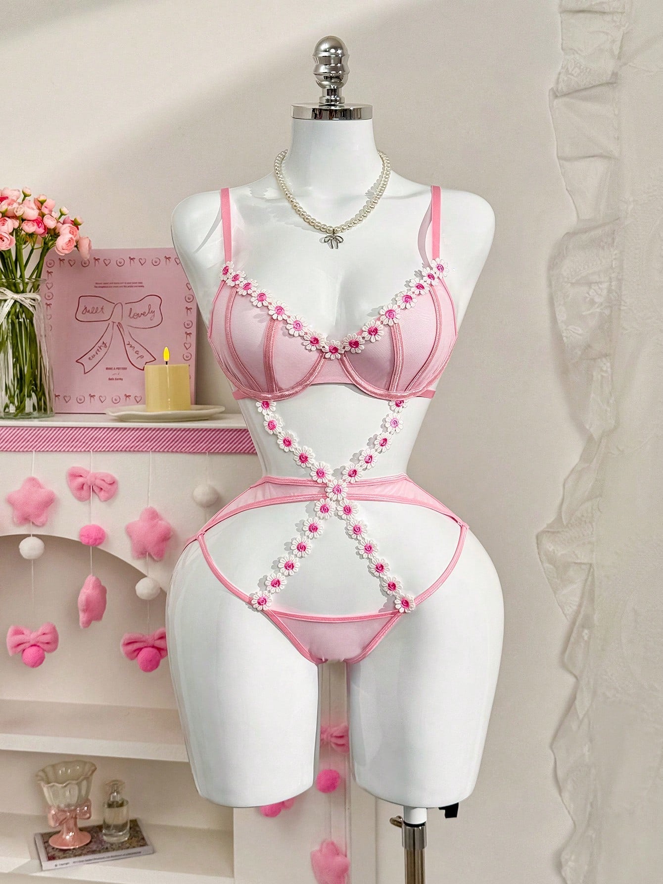 Floral Decor Sexy Backless Jumpsuit