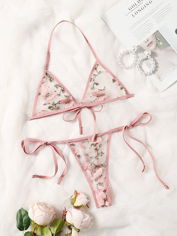 Women’s Butterfly Embroidered Outfit Set